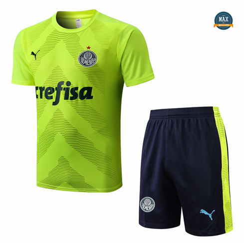 Max Maillots Palmeiras + Shorts 2022/23 Training de Foot Vert/Bleu Marine M8395