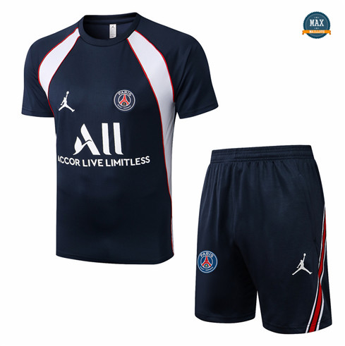 Max Maillots Paris PSG + Shorts 2022/23 Training de Foot Bleu Marine M8482