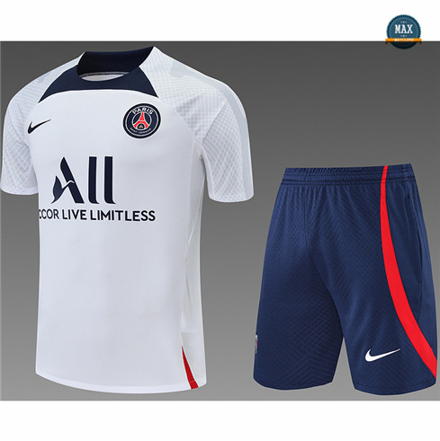 Max Maillots Paris PSG + Shorts 2022/23 Training de Foot Bleu Marine M8490