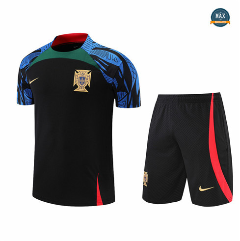 Max Maillots Portugal + Shorts 2022/23 Training de Foot Noir M8515