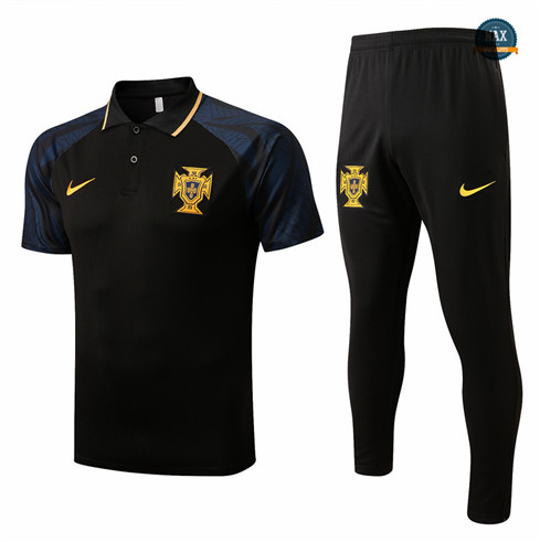 Max Maillots polo Portugal Training Pantalon de Foot 2022/23 Noir M8517