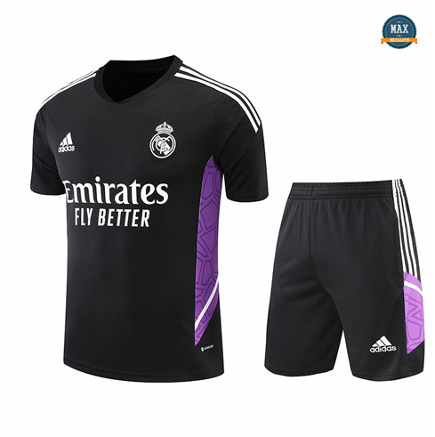 Max Maillots Real Madrid + Shorts 2022/23 Training de Foot Noir M8444