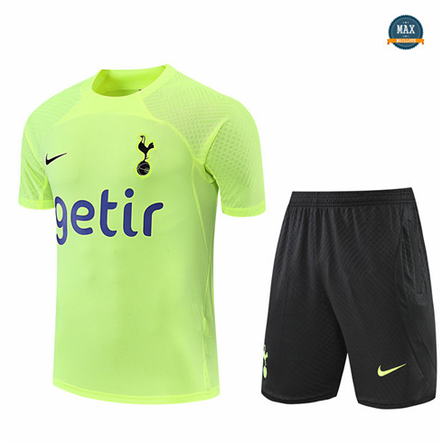 Max Maillots Tottenham Hotspur + Shorts 2022/23 Training de Foot Vert/Bleu Marine M8575