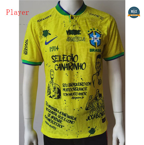 Max Maillot foot Player Version 2022/23 Brésil co-branded