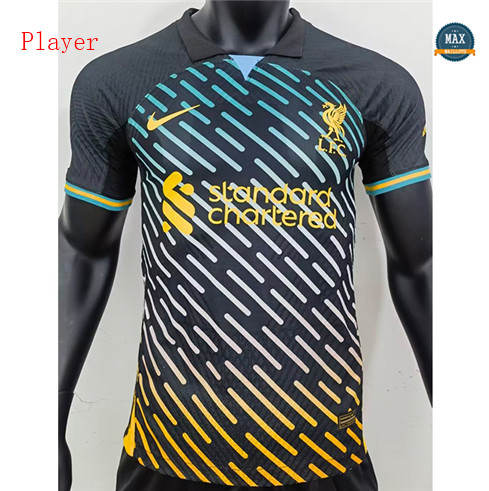 Max Maillot de foot Player Version 2022/23 Liverpool Noir/Jaune