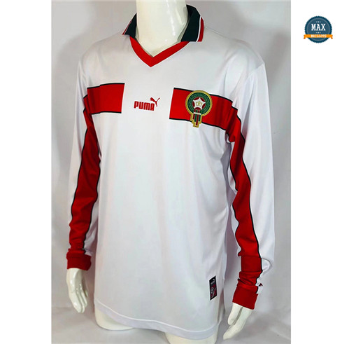 Max Maillot de foot Retro 1998 Maroc Exterieur Manche Longue