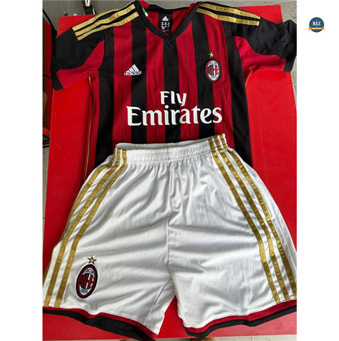 Max Maillots Retro 2013-14 AC Milan Enfant Domicile