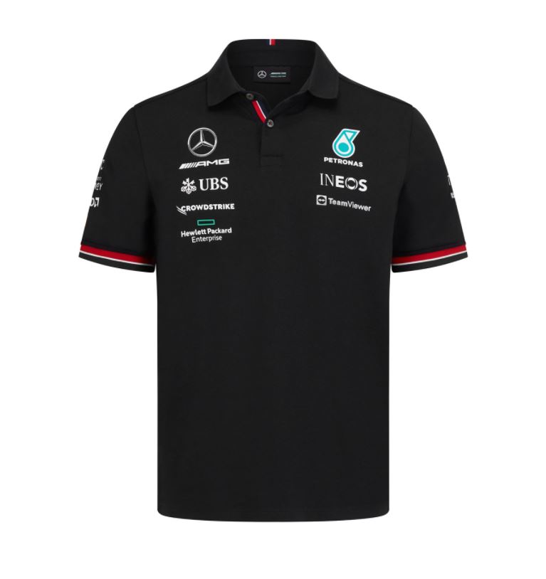 Max Maillot Polo Mercedes AMG Petronas F1 2022 personnalisé