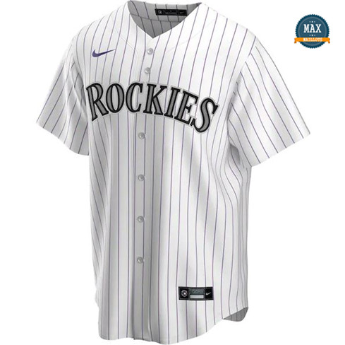 Max Maillots Colorado Rockies - Blanc personnalisé