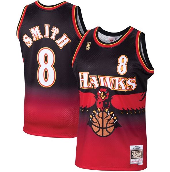 Max Maillots Steve Smith, Atlanta Hawks - Hardwoord Classics personnalisé