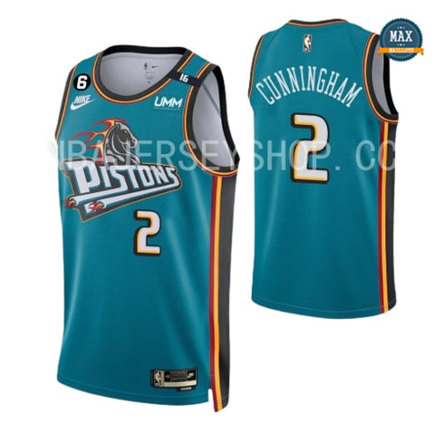 Max Maillot Cade Cunningham, Detroit Pistons 2022/23 - City personnalisé