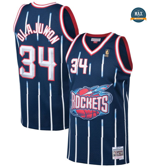 Max Maillots Hakeem Olajuwon, Houston Rockets - Hardwood Classics Original