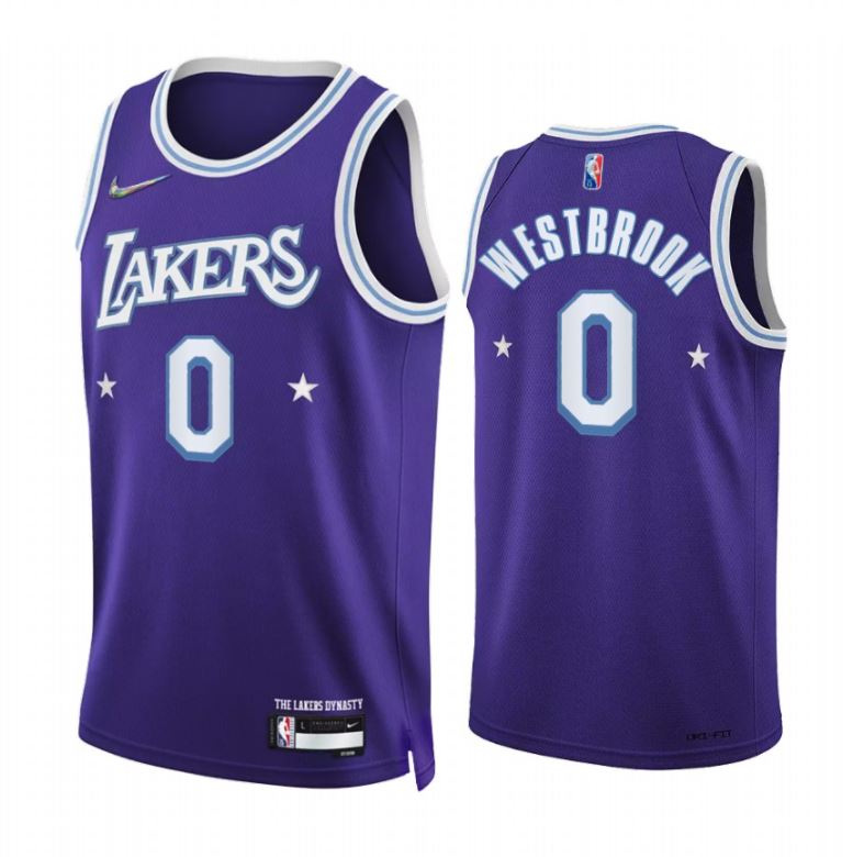 Max Maillots Russell Westbrook, Los Angeles Lakers 2021/22 - Édition Ville grossiste