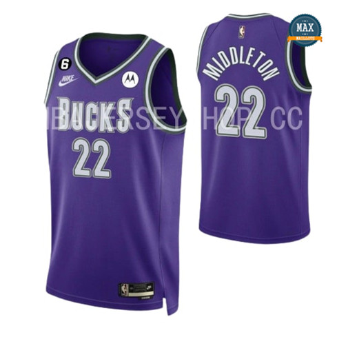 Max Maillot Khris Middleton, Milwaukee Bucks 2022/23 - Classic fiable