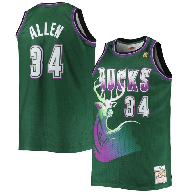 Max Maillots Ray Allen, Milwaukee Bucks - Hardwoord Classics grossiste