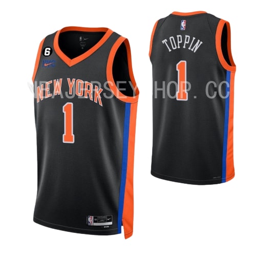 Max Maillots Obi Toppin, New York Knicks 2022/23 - Édition Ville discount