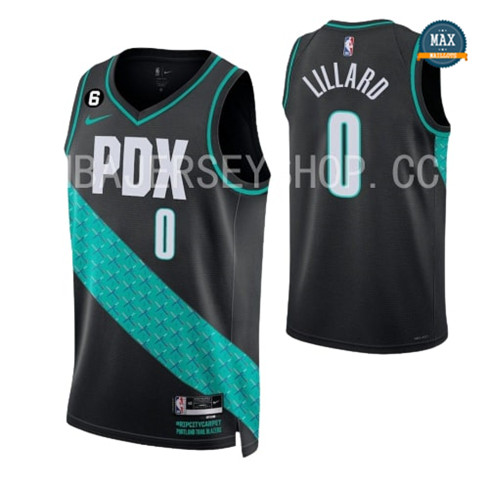 Max Maillots Damian Lillard, Portland Trail Blazers 2022/23 - City fiable