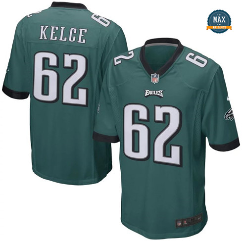 Max Maillot Jason Kelce, Philadelphia Eagles - Vert Minuit personnalisé