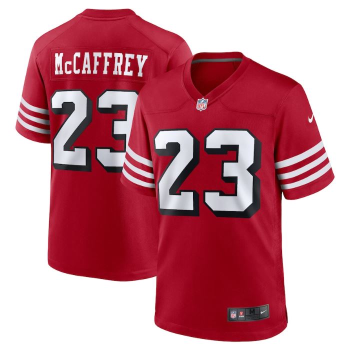 Max Maillot Christian McCaffrey, San Francisco 49ers - Scarlet discount