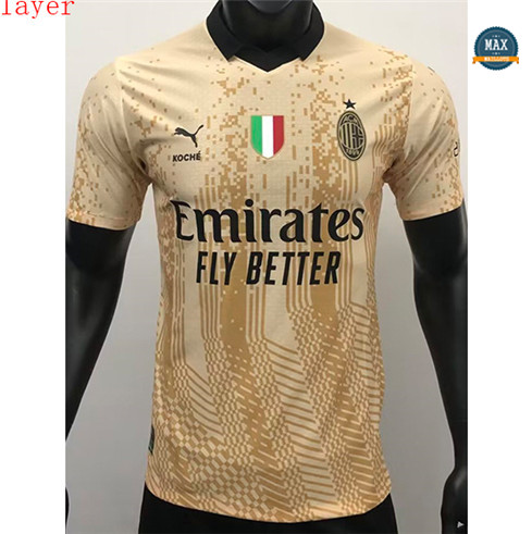 Max Maillots Player Version 2023/24 AC Milan Jaune flocage