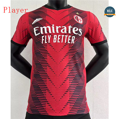 Max Maillots Player Version 2023/24 AC Milan Rouge/Noir grossiste