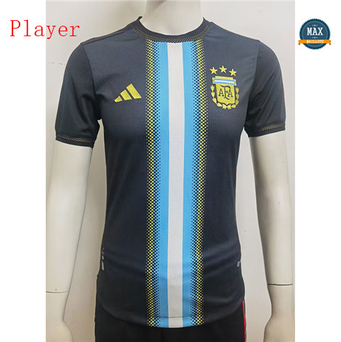 Max Maillots Player Version 2022/23 Argentine 3 étoiles Especial Noir Original