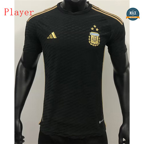 Max Maillots Player Version 2023/24 Argentine Especiale Édition Noir/Or personnalisé