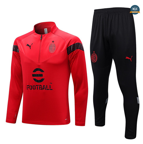 Max Maillots Survetement AC Milan 2022/23 rouge original