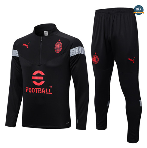 Max Maillot Survetement AC Milan 2022/23 noir discout