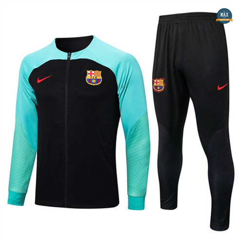 Max Maillot Veste Survetement Barcelone 2022/23 noir discout