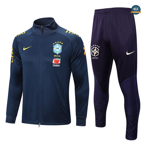 Max Maillots Veste Survetement Brésil 2022/23 Bleu discout