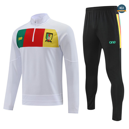 Max Maillot Survetement Cameroun 2022/23 Blanc discout