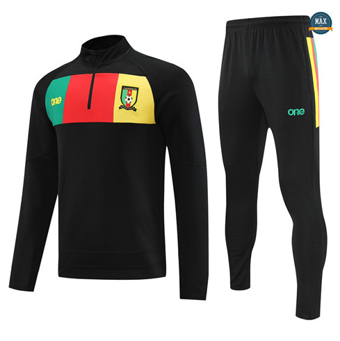 Max Maillots Survetement Cameroun 2022/23 noir flocage