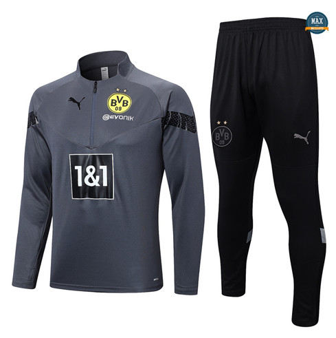 Max Maillots Survetement Dortmund 2022/23 gris fiable