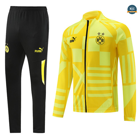 Max Maillots Veste Survetement Dortmund 2022/23 jaune grossiste