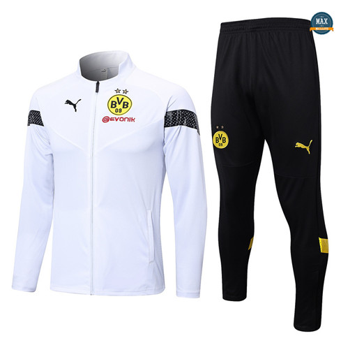 Max Maillots Veste Survetement Dortmund 2022/23 Blanc original