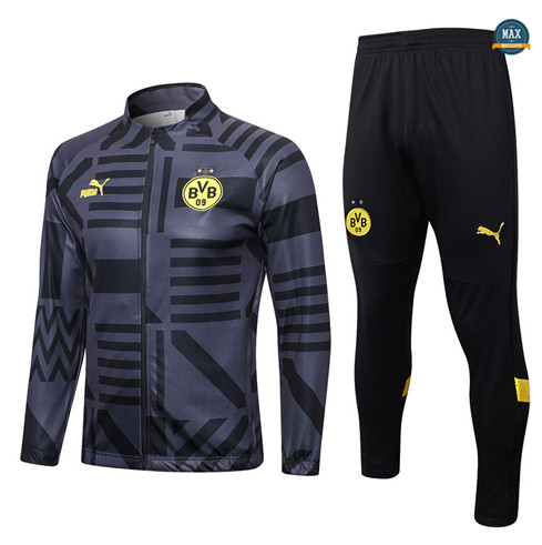 Max Maillot Veste Survetement Dortmund 2022/23 noir discout