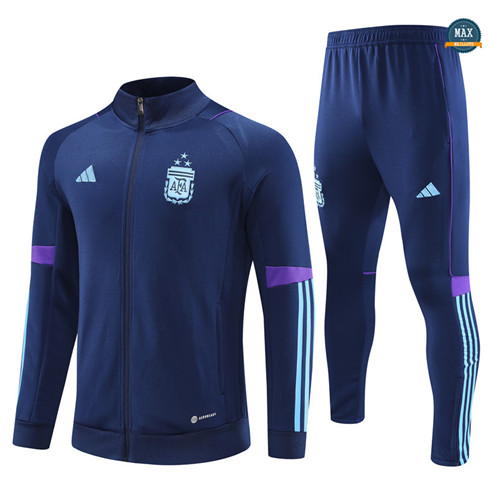 Max Maillot Veste Survetement Enfant Argentine 2022/23 Bleu flocage