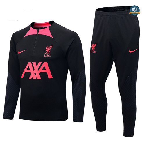 Max Maillots Survetement Enfant Liverpool 2022/23 noir fiable