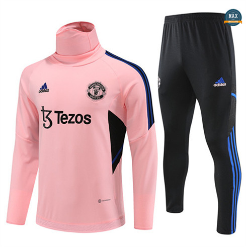 Max Maillots Survetement Enfant Manchester United 2022/23 rose discout