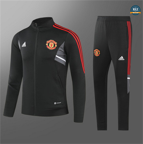 Max Maillot Veste Survetement Enfant Manchester United 2022/23 noir fiable