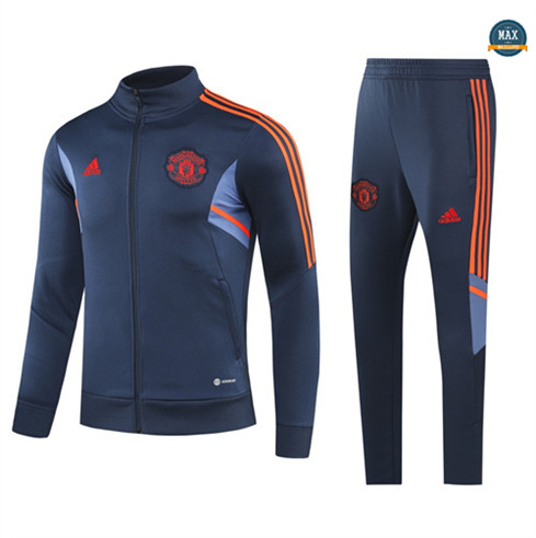 Max Maillots Veste Survetement Enfant Manchester United 2022/23 Bleu original