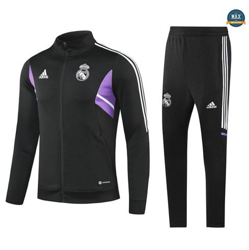 Max Maillots Veste Survetement Enfant Real Madrid 2022/23 noir original