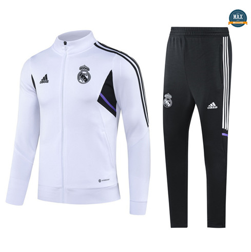 Max Maillot Veste Survetement Enfant Real Madrid 2022/23 Blanc discout