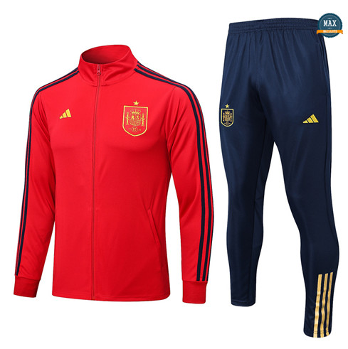 Max Maillot Veste Survetement Espagne 2022/23 rouge flocage