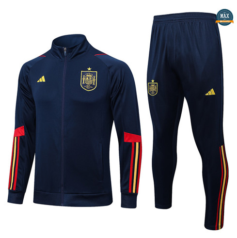 Max Maillots Veste Survetement Espagne 2022/23 Bleu grossiste