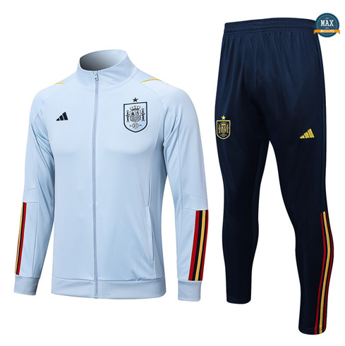 Max Maillots Veste Survetement Espagne 2022/23 Bleu original