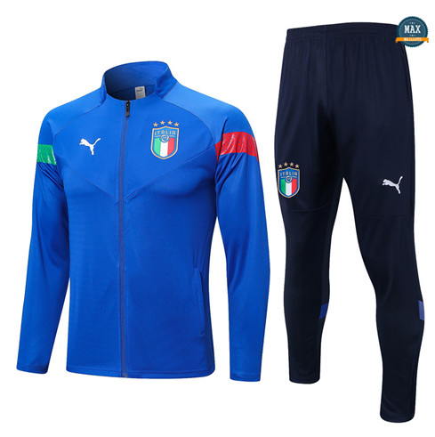 Max Maillot Veste Survetement Italie 2022/23 Bleu flocage