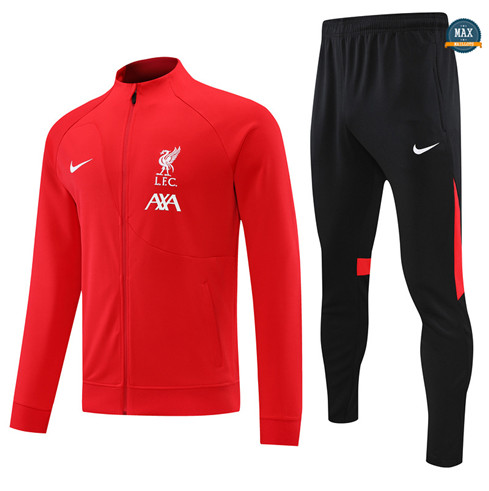 Max Maillot Veste Survetement Liverpool 2022/23 rouge discout