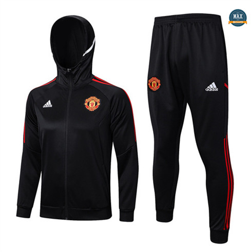 Max Maillots Veste Survetement Manchester United 2022/23 noir original